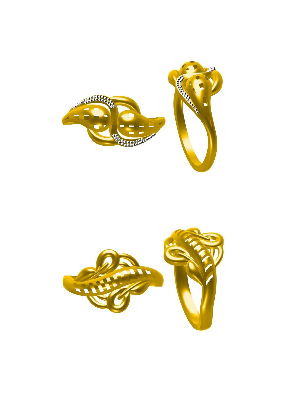 48 Plain Rings STL & 3DM FIles