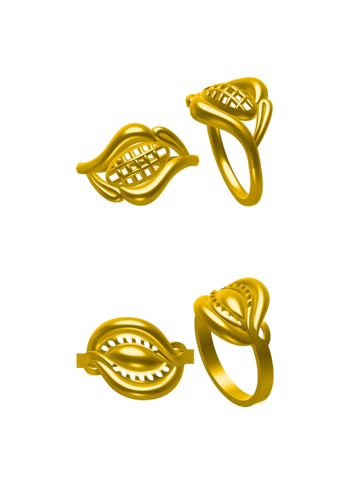48 Plain Rings STL & 3DM FIles