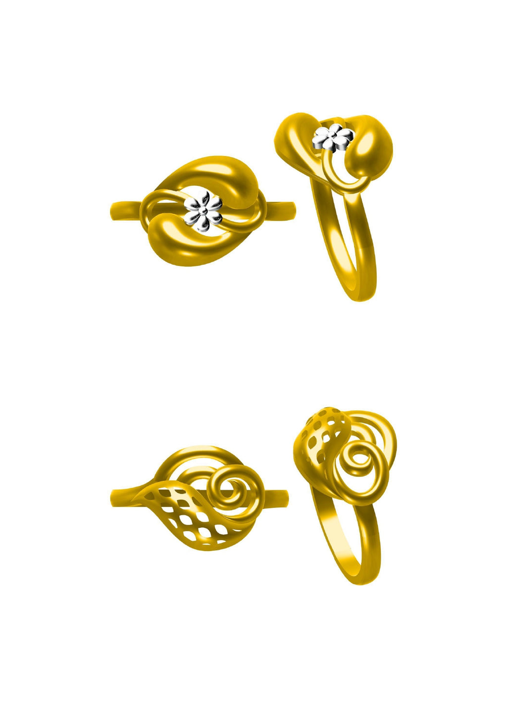 48 Plain Rings STL & 3DM FIles