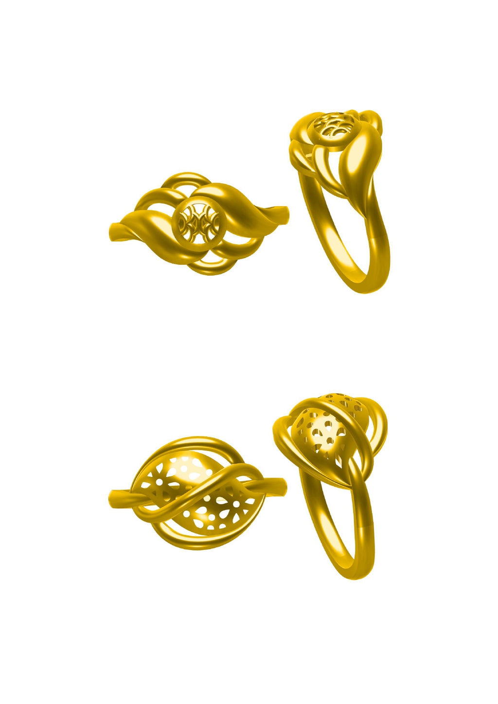 48 Plain Rings STL & 3DM FIles