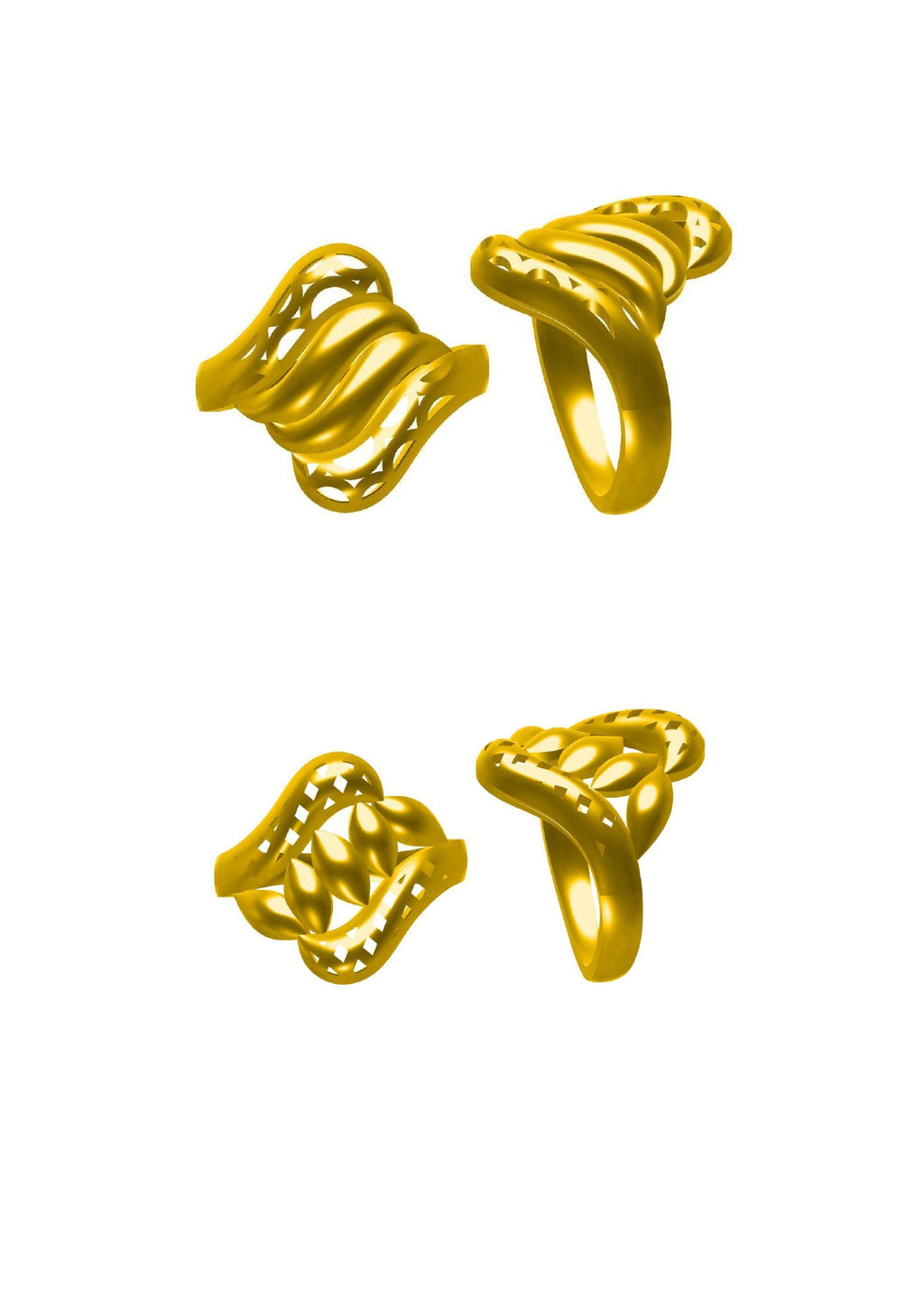 48 Plain Rings STL & 3DM FIles