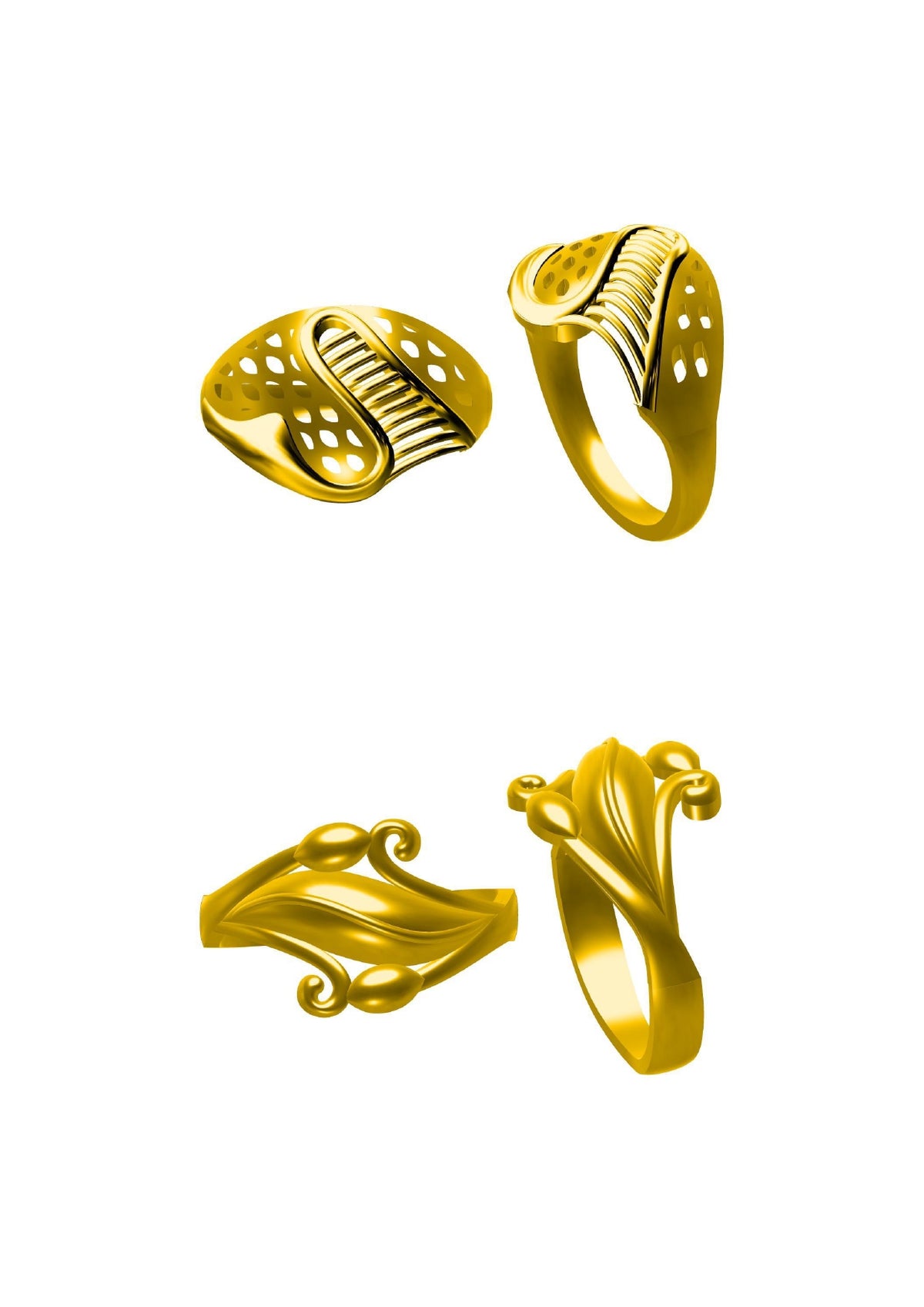 48 Plain Rings STL & 3DM FIles