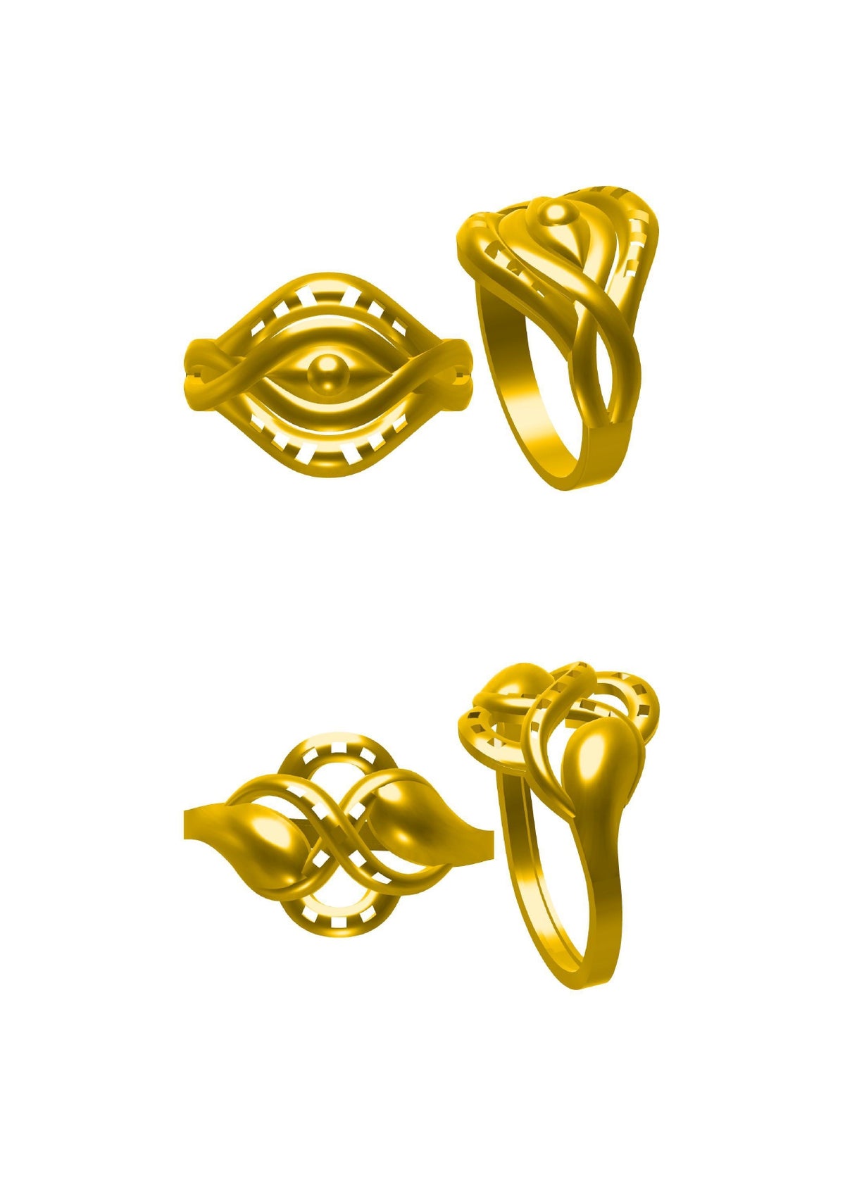 48 Plain Rings STL & 3DM FIles