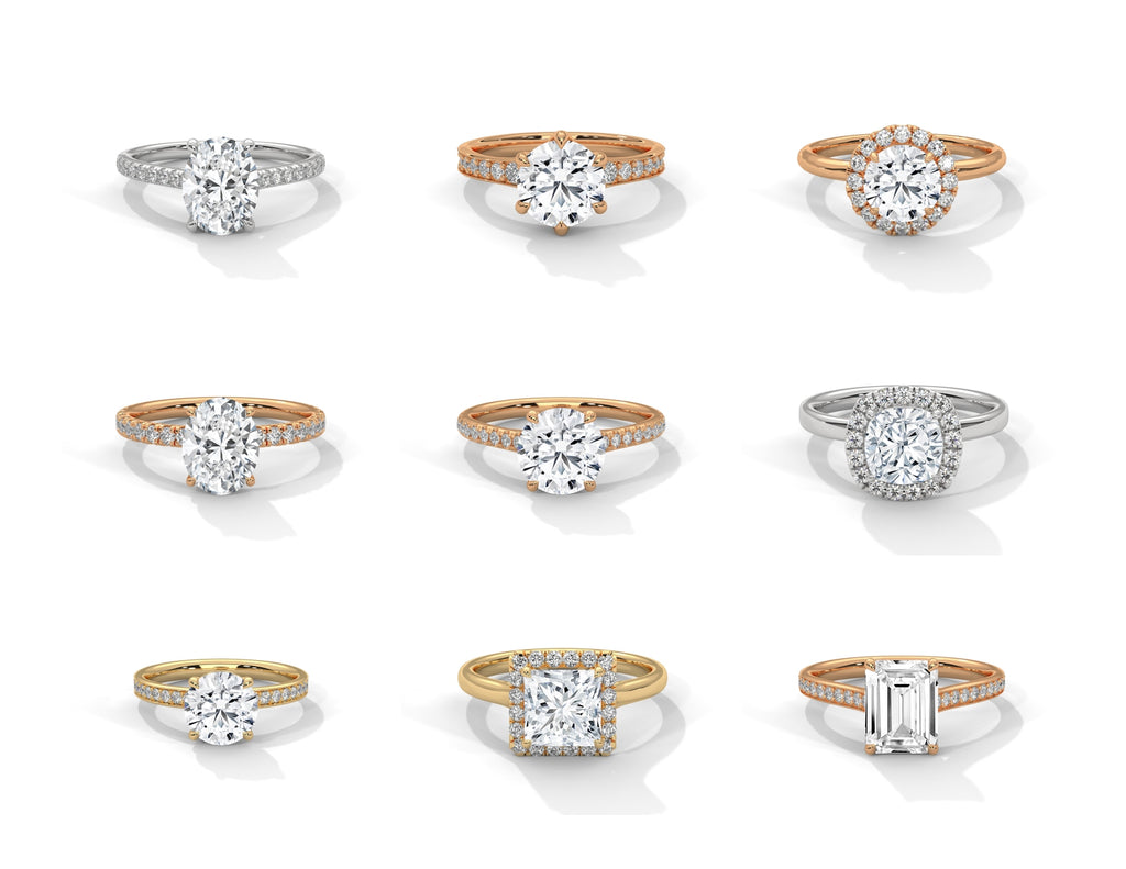 80 Solitaire Rings Fully Rendered STL & 3DM Files