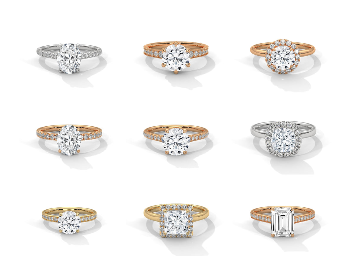 80 Solitaire Rings Fully Rendered STL & 3DM Files