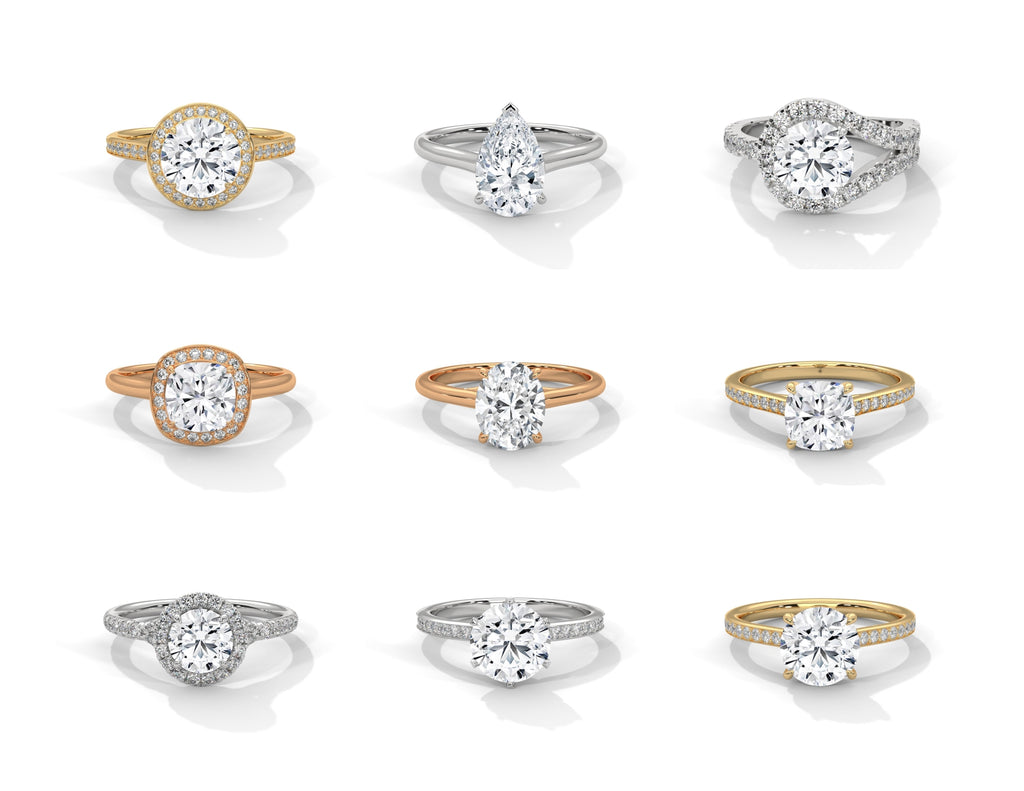 80 Solitaire Rings Fully Rendered STL & 3DM Files