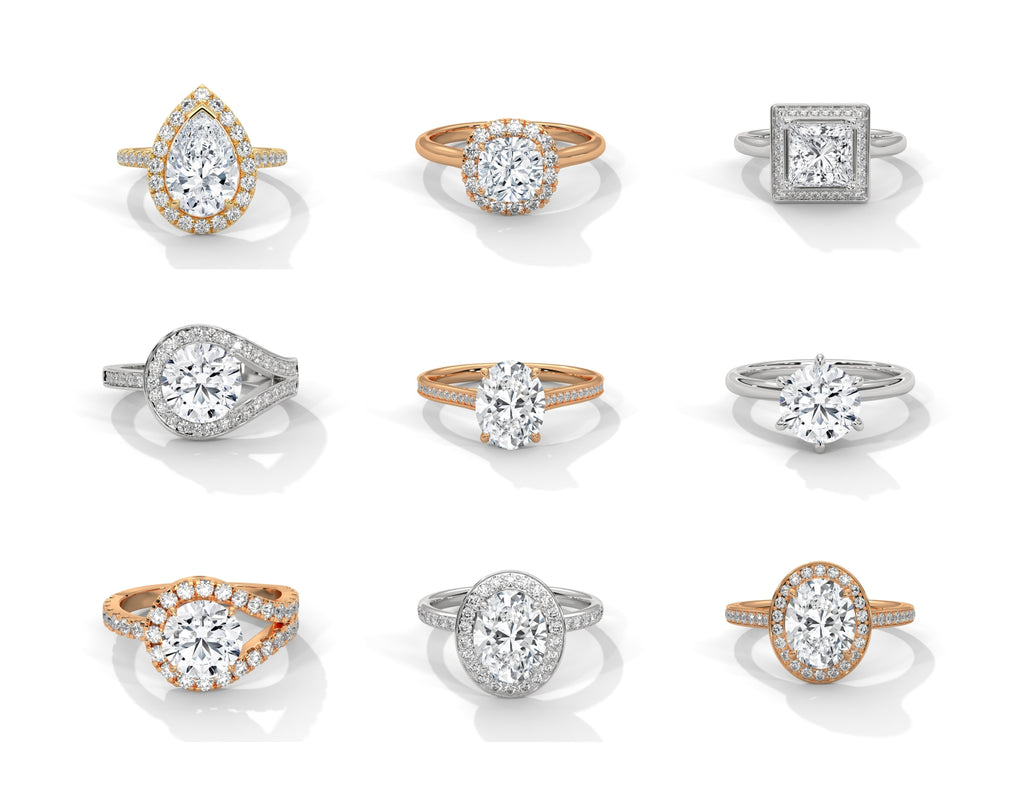 80 Solitaire Rings Fully Rendered STL & 3DM Files