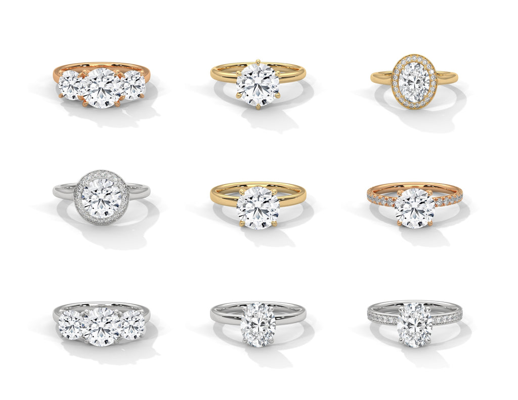 80 Solitaire Rings Fully Rendered STL & 3DM Files