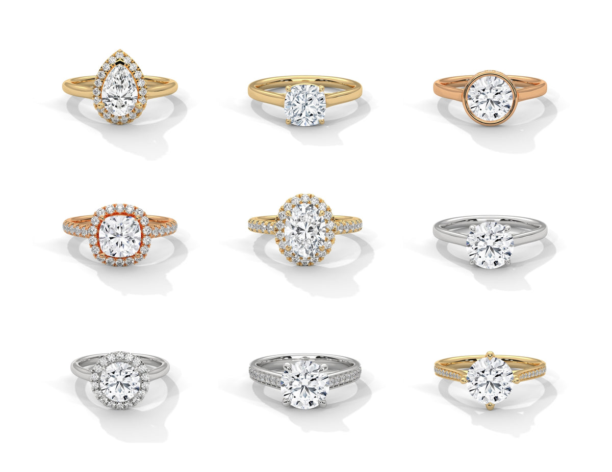 80 Solitaire Rings Fully Rendered STL & 3DM Files