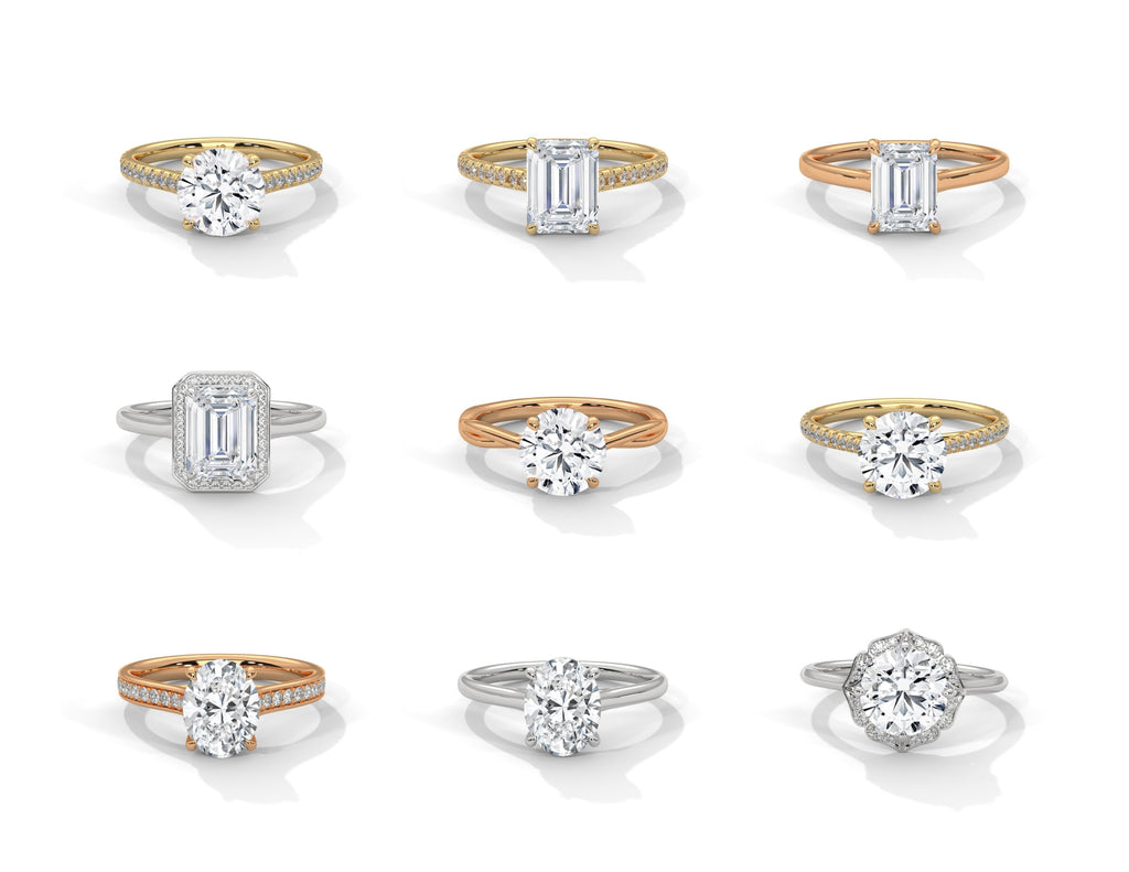 80 Solitaire Rings Fully Rendered STL & 3DM Files
