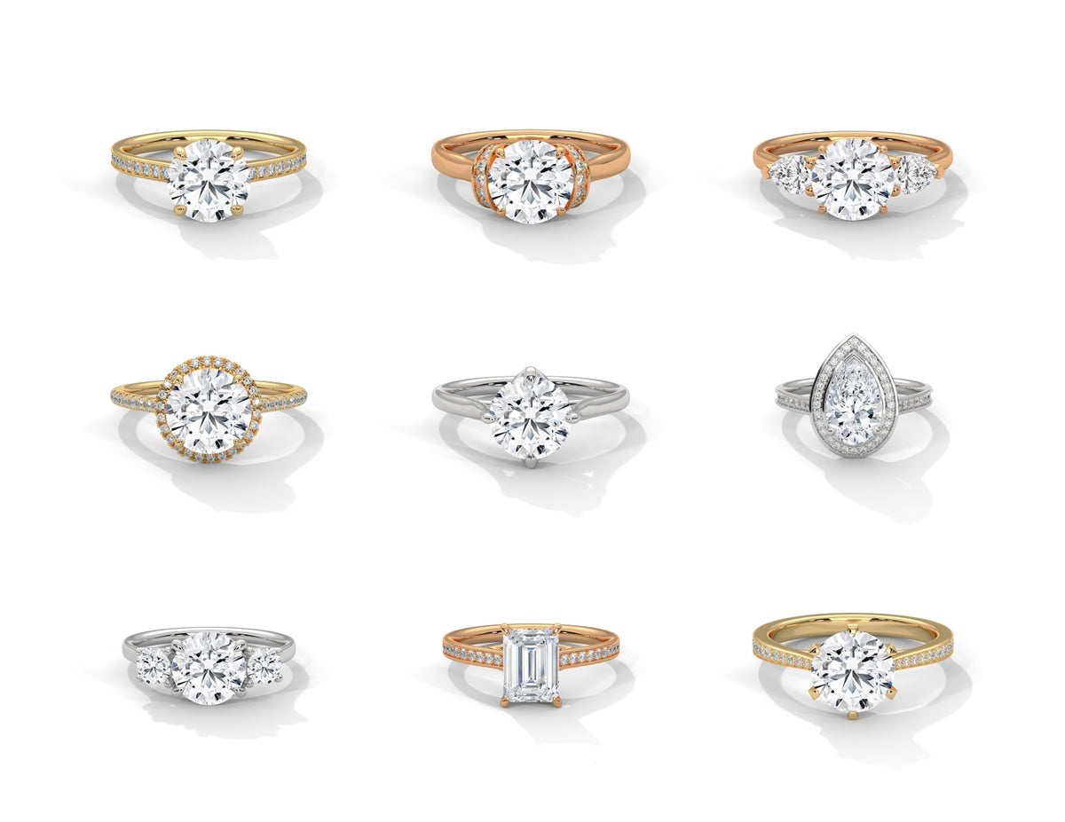 80 Solitaire Rings Fully Rendered STL & 3DM Files