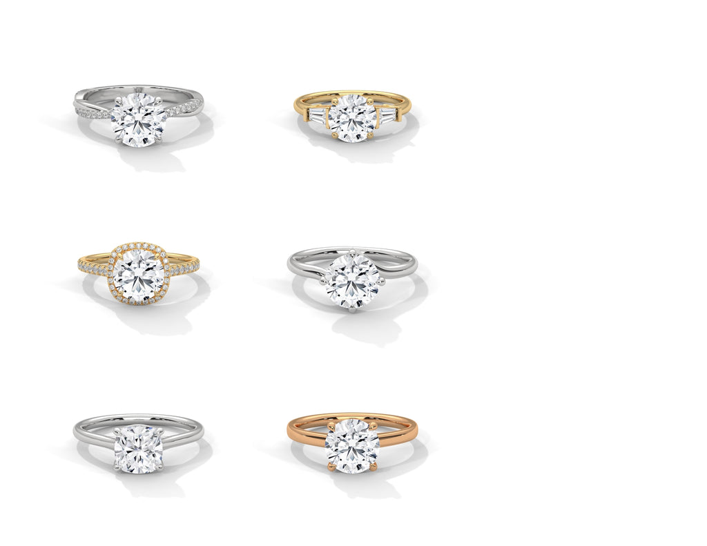 80 Solitaire Rings Fully Rendered STL & 3DM Files