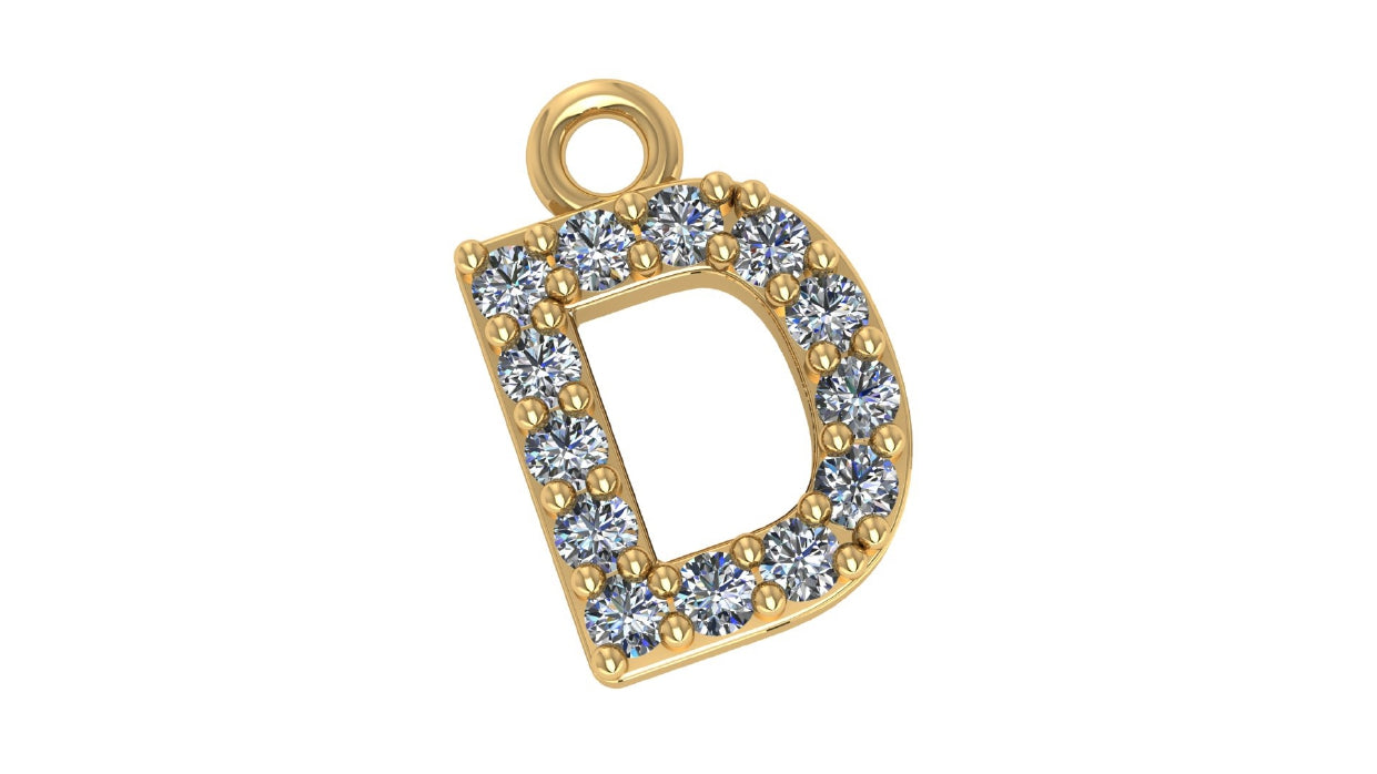 Two Different Style Alphabet Pendants STL Files