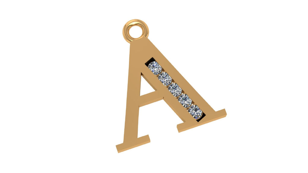 Two Different Style Alphabet Pendants STL Files