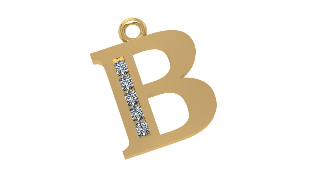 Two Different Style Alphabet Pendants STL Files