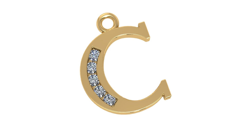 Two Different Style Alphabet Pendants STL Files