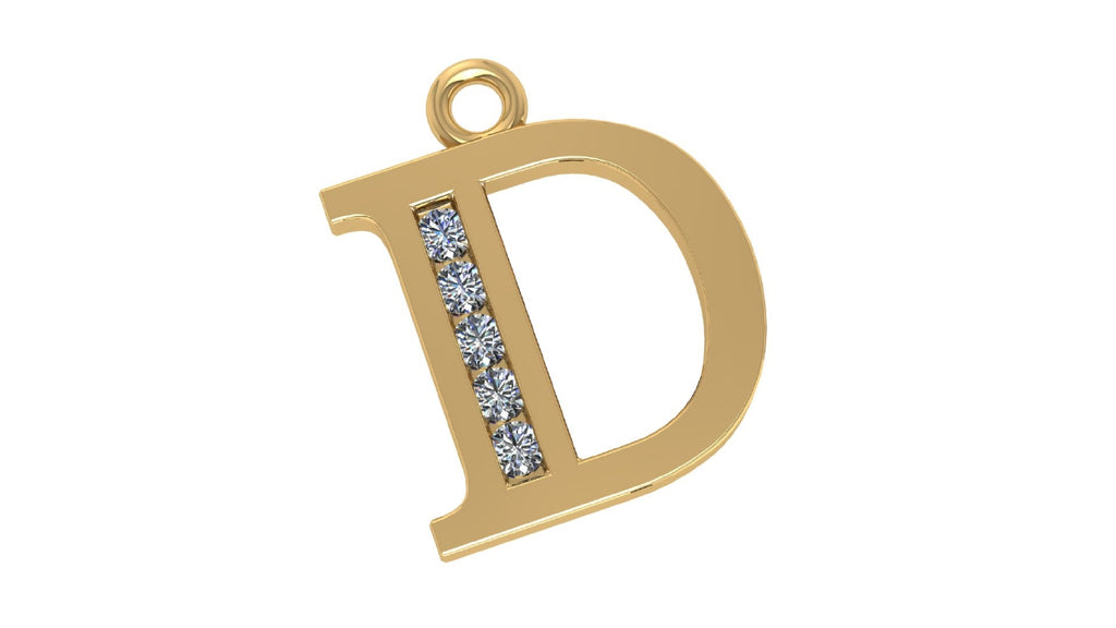 Two Different Style Alphabet Pendants STL Files
