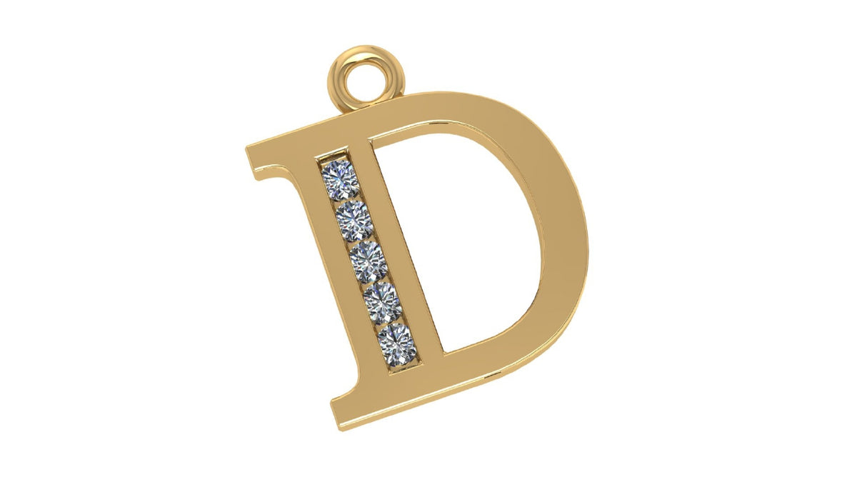 Two Different Style Alphabet Pendants STL Files