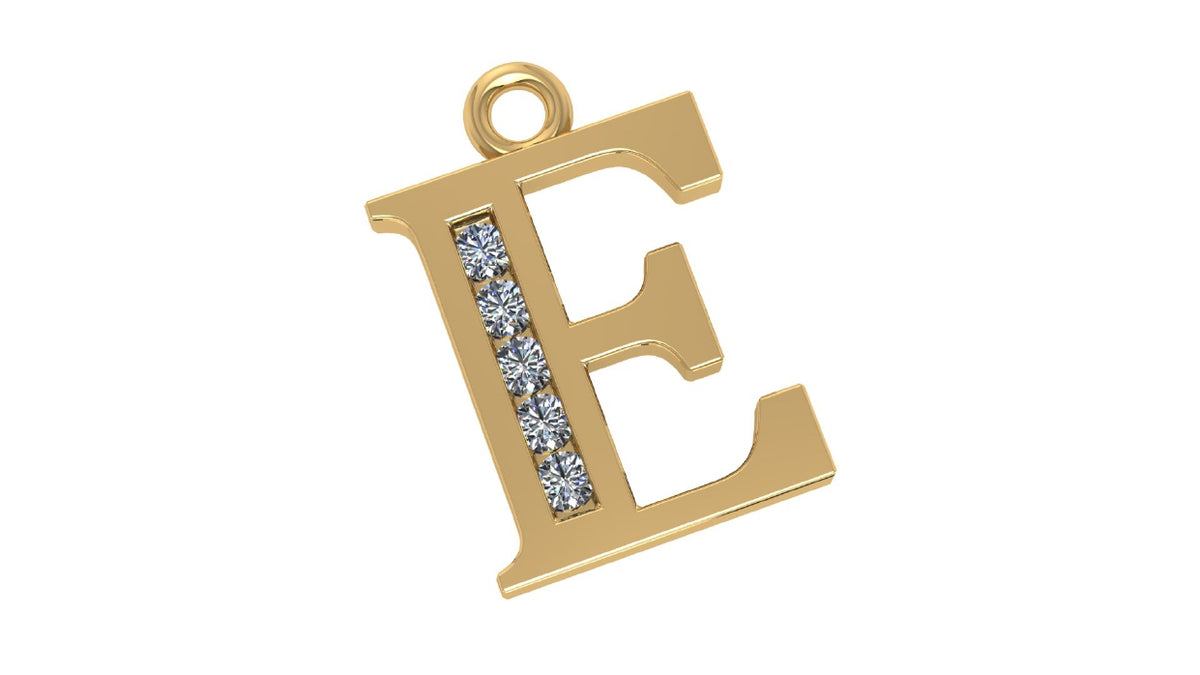 Two Different Style Alphabet Pendants STL Files