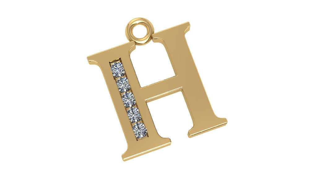 Two Different Style Alphabet Pendants STL Files