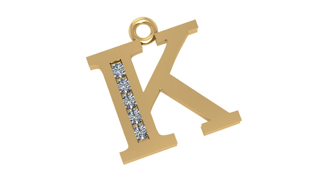 Two Different Style Alphabet Pendants STL Files