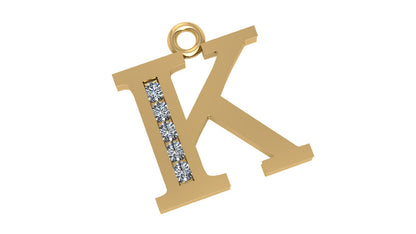 Two Different Style Alphabet Pendants STL Files