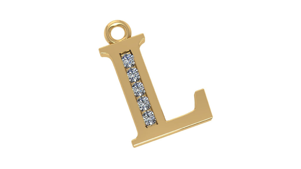 Two Different Style Alphabet Pendants STL Files