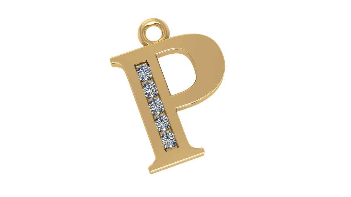 Two Different Style Alphabet Pendants STL Files