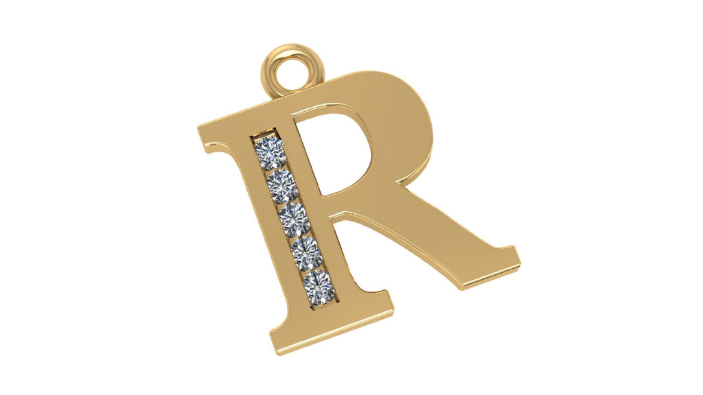 Two Different Style Alphabet Pendants STL Files