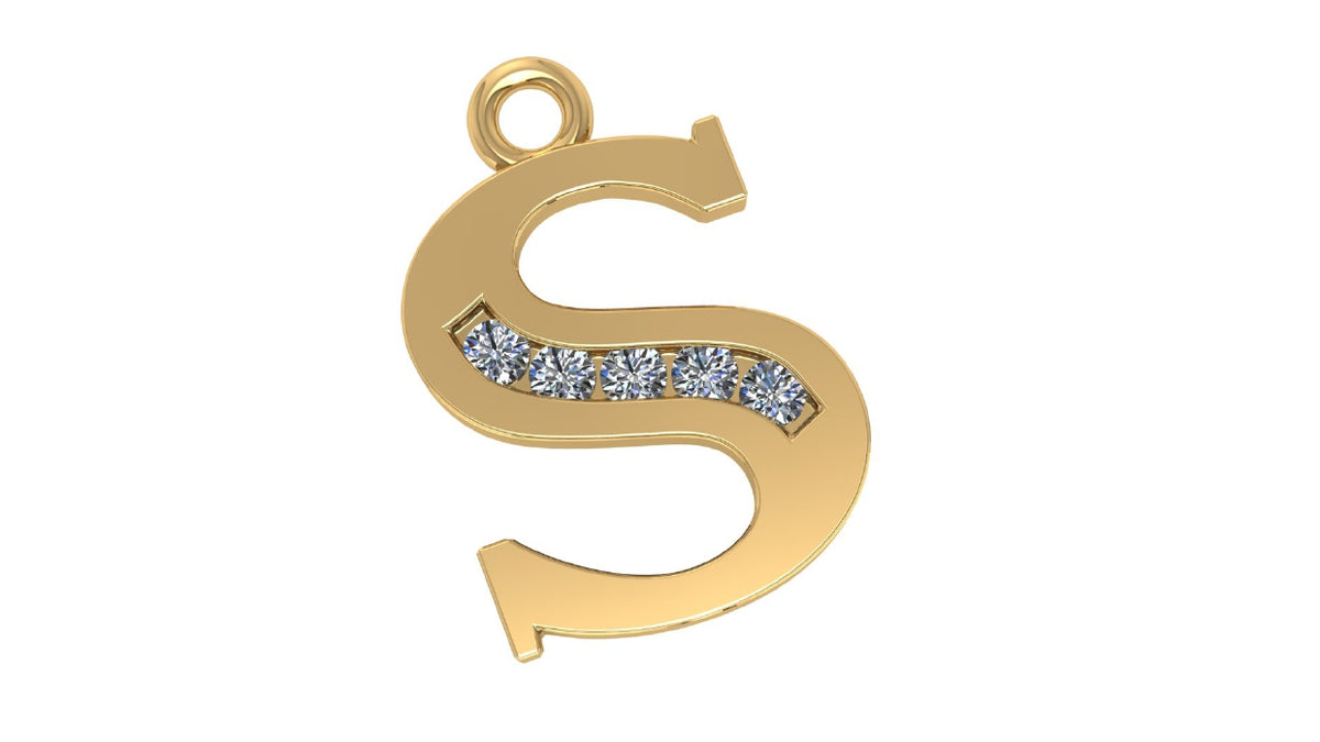 Two Different Style Alphabet Pendants STL Files