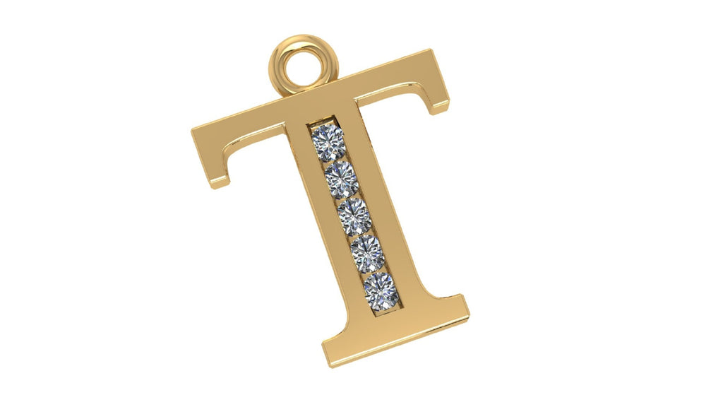 Two Different Style Alphabet Pendants STL Files