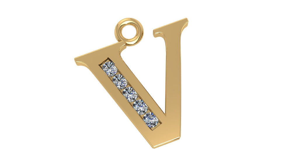 Two Different Style Alphabet Pendants STL Files
