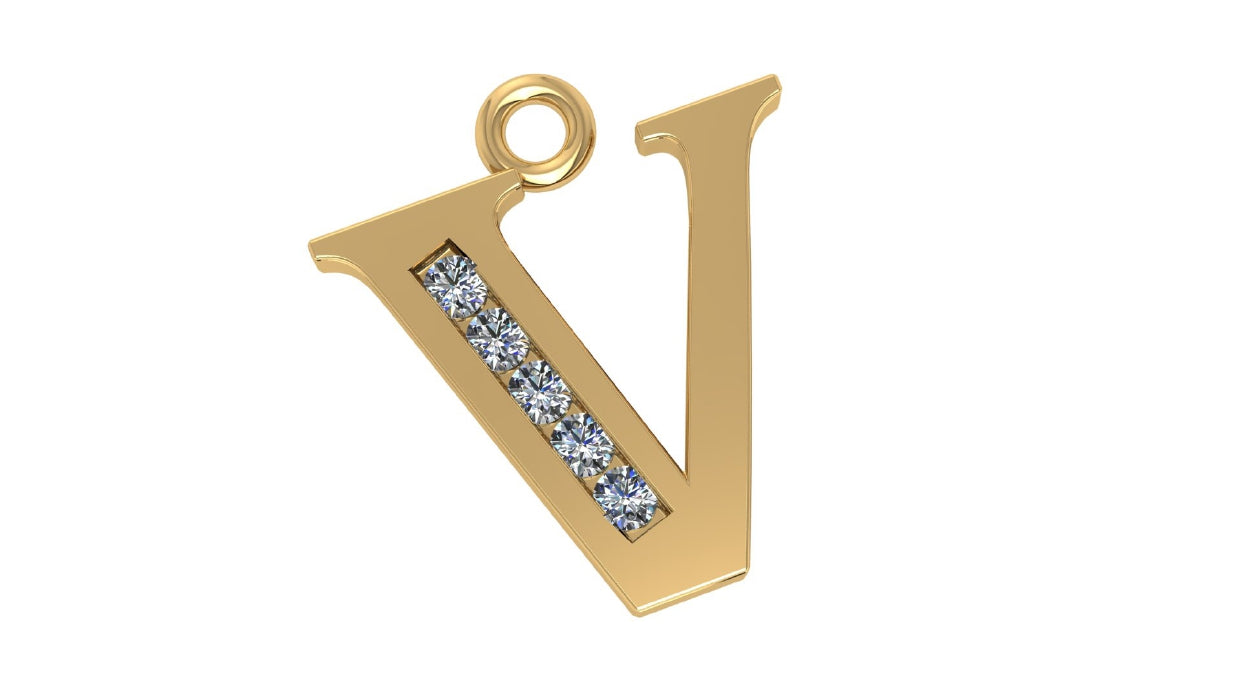 Two Different Style Alphabet Pendants STL Files