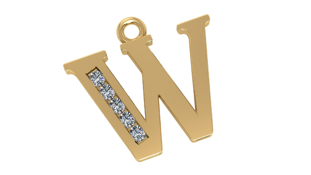 Two Different Style Alphabet Pendants STL Files