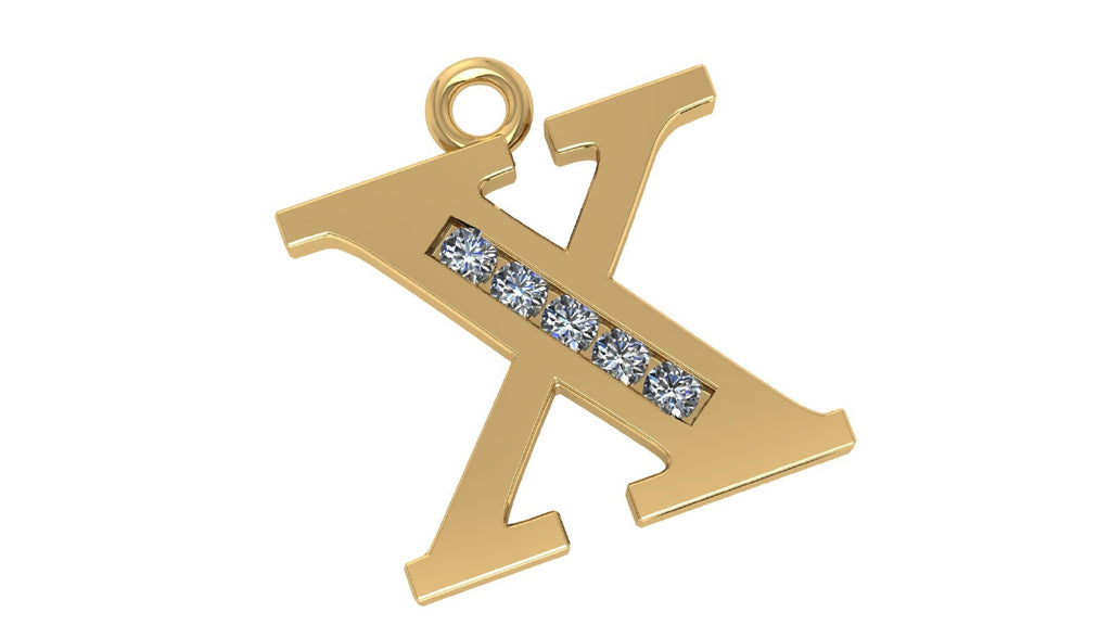 Two Different Style Alphabet Pendants STL Files