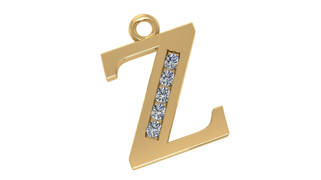 Two Different Style Alphabet Pendants STL Files