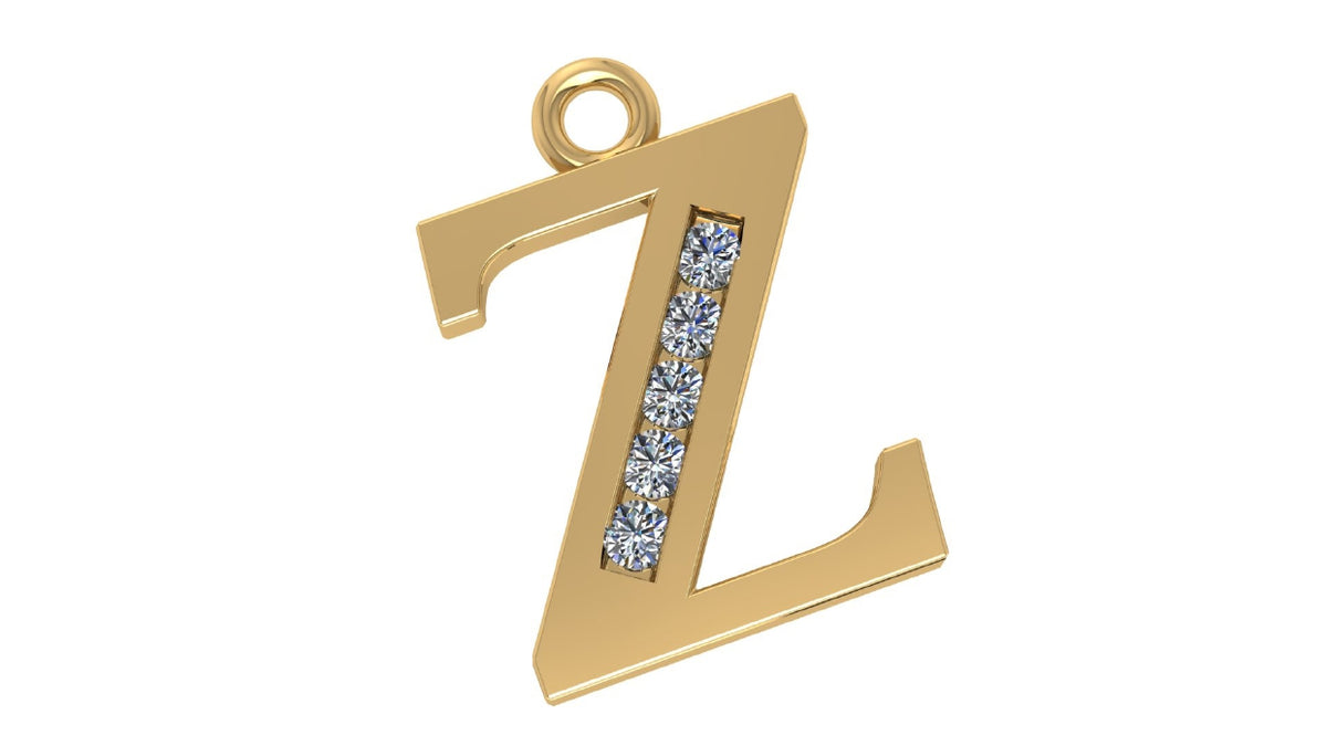 Two Different Style Alphabet Pendants STL Files