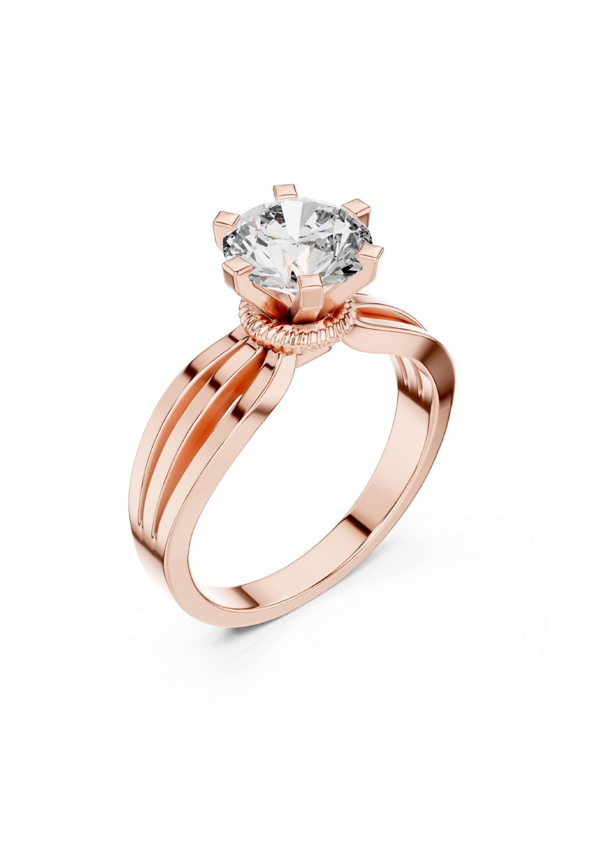100 Solitaire Rings Fully Rendered STL & 3DM Files