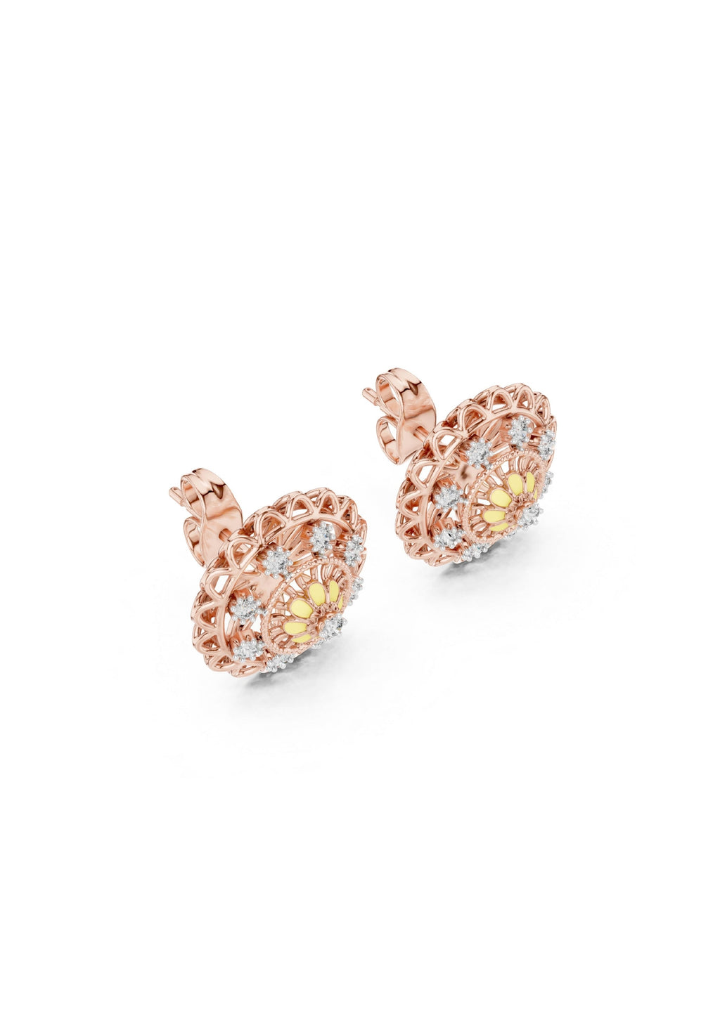 99 Solitaire Earrings Fully Rendered STL & 3DM FIles
