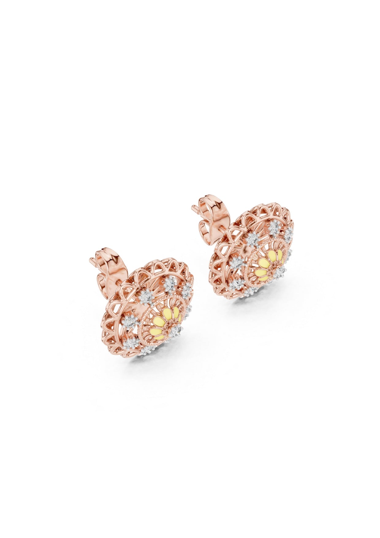 99 Solitaire Earrings Fully Rendered STL & 3DM FIles