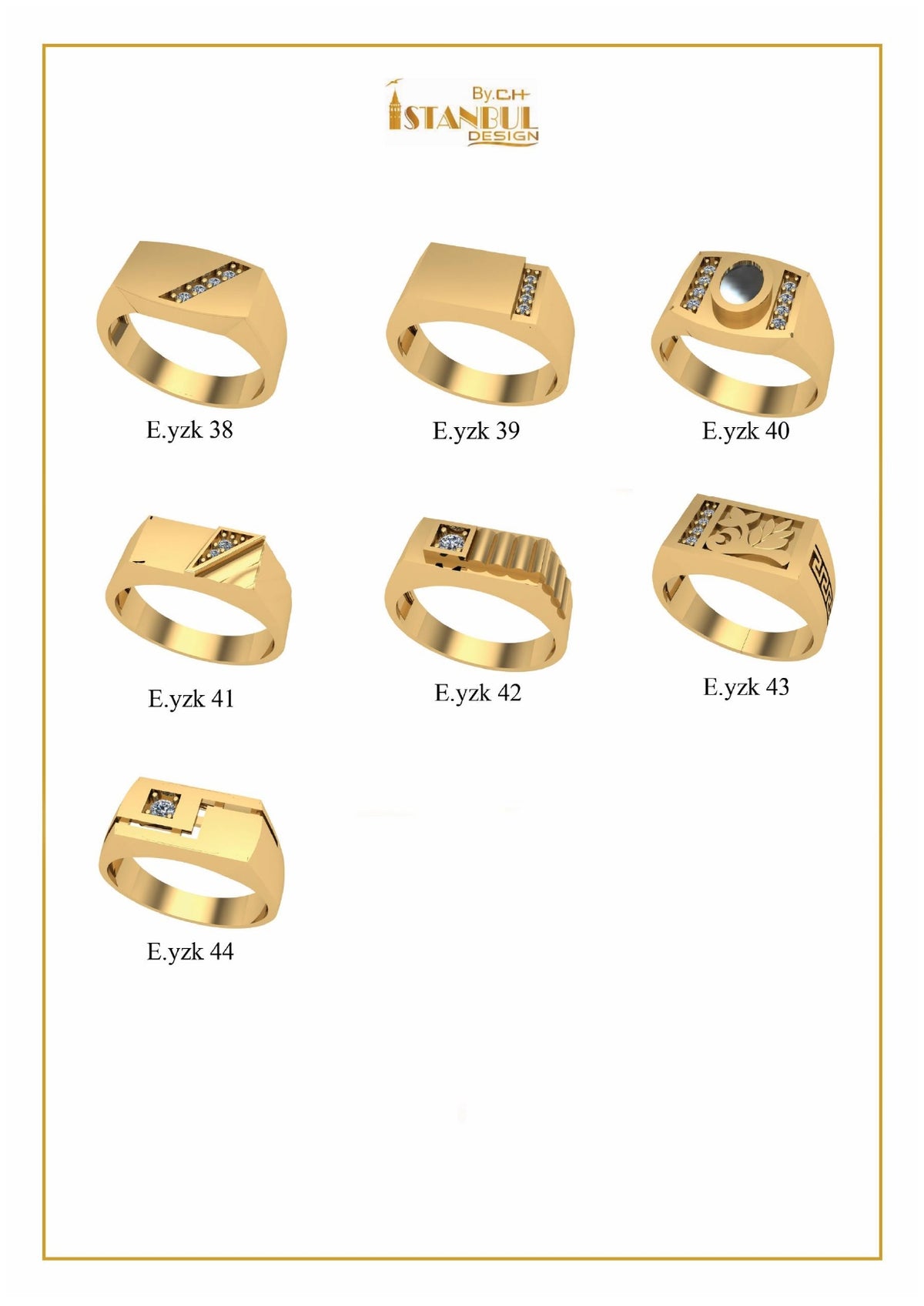 100 Unique Gent's Rings STL Files