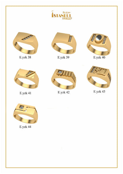 100 Unique Gent's Rings STL Files