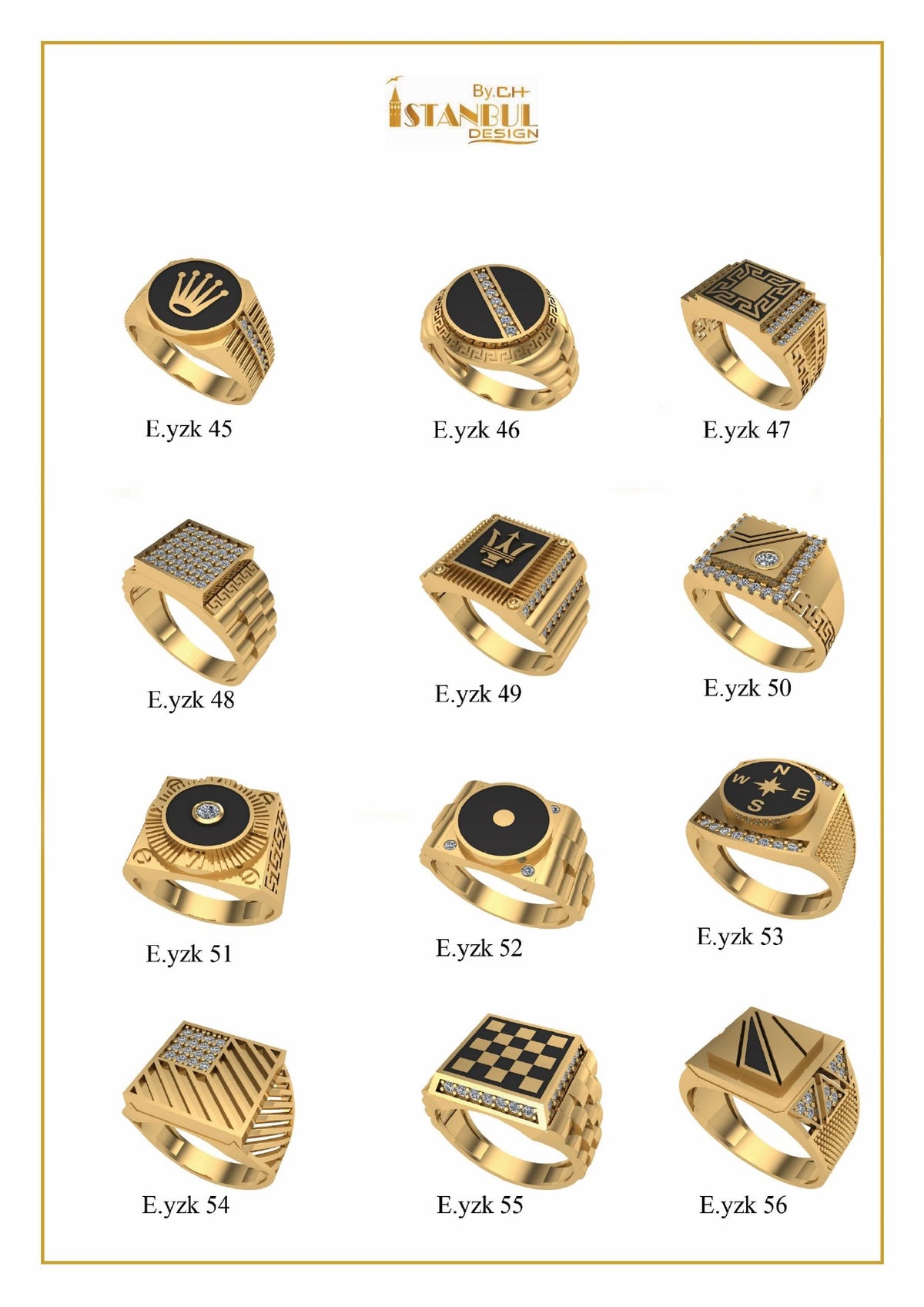 100 Unique Gent's Rings STL Files
