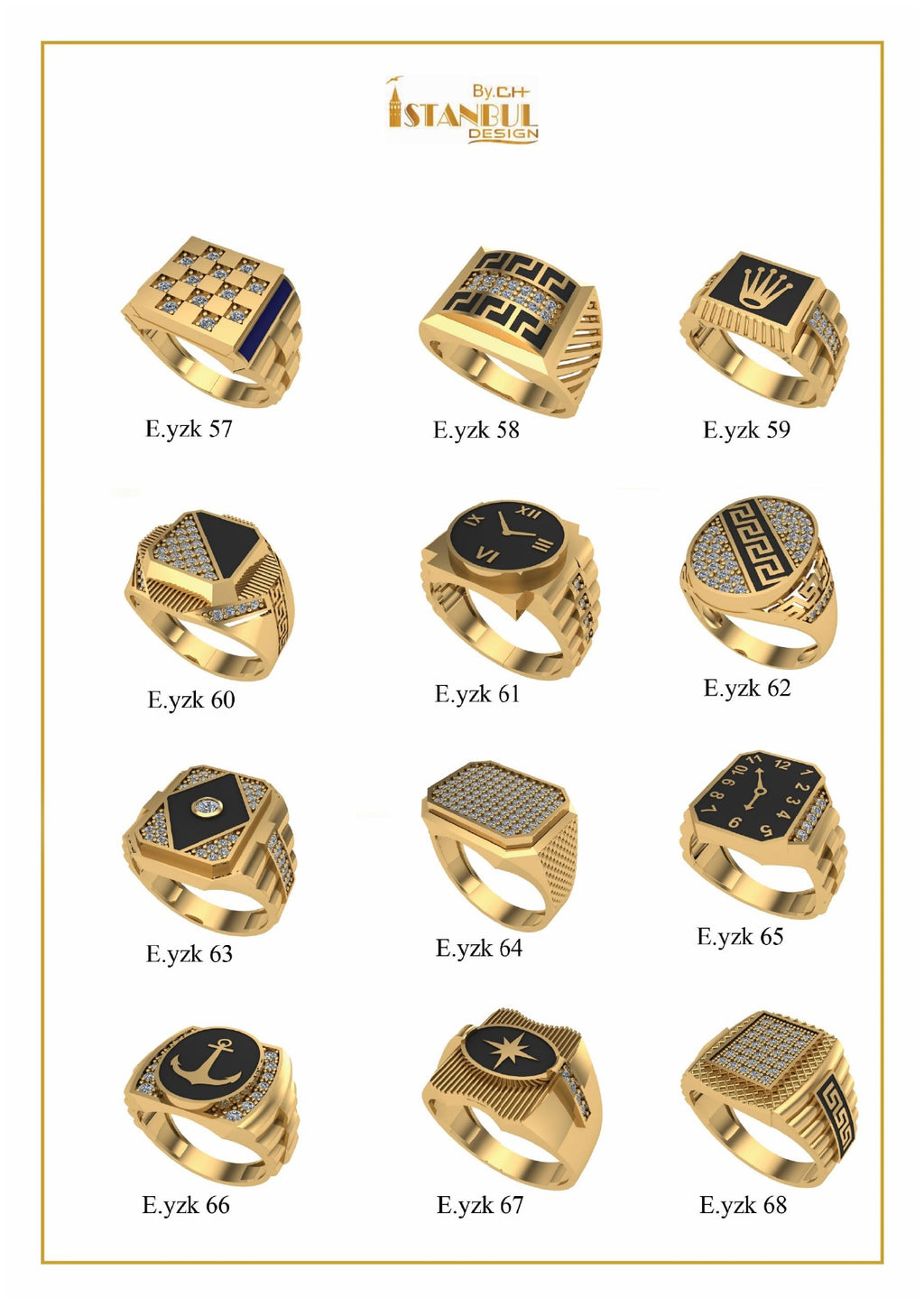 100 Unique Gent's Rings STL Files