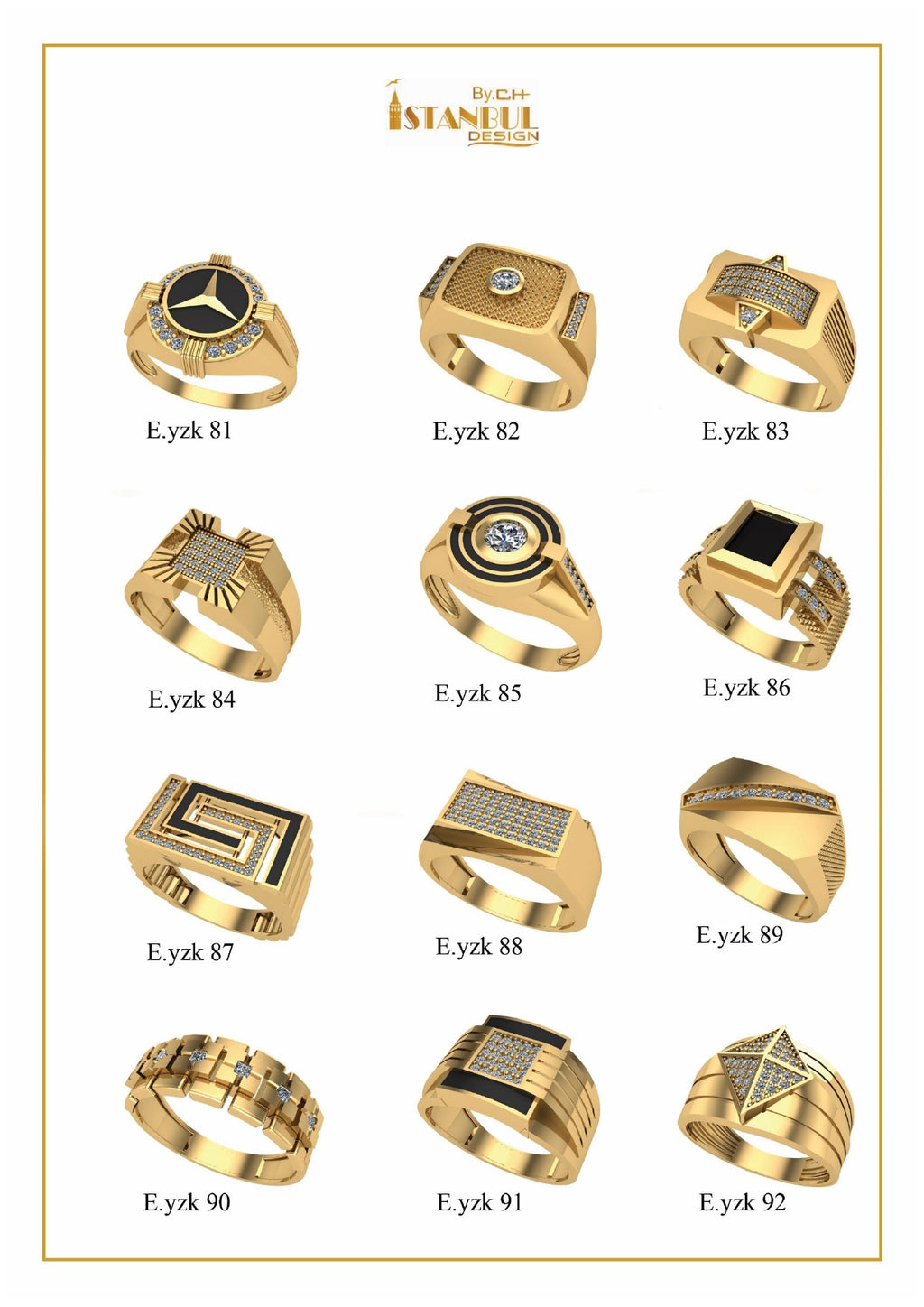 100 Unique Gent's Rings STL Files