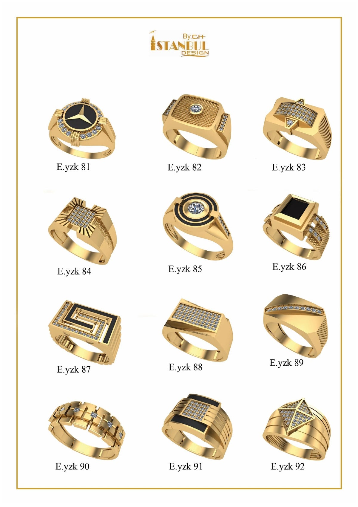 100 Unique Gent's Rings STL Files
