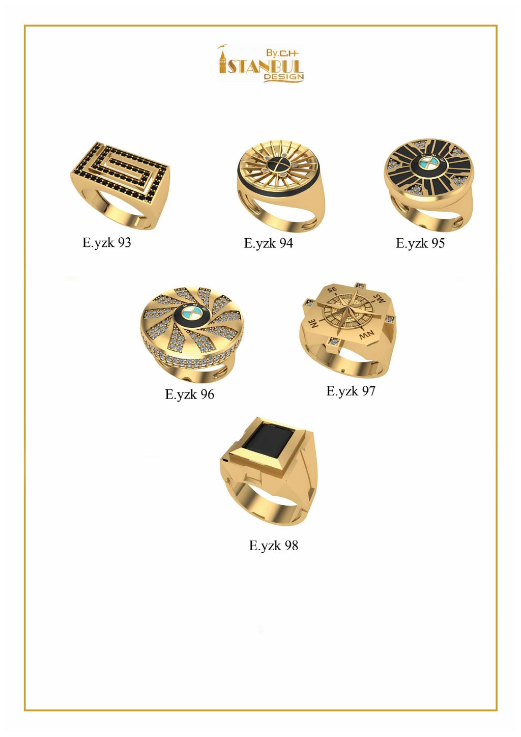 100 Unique Gent's Rings STL Files