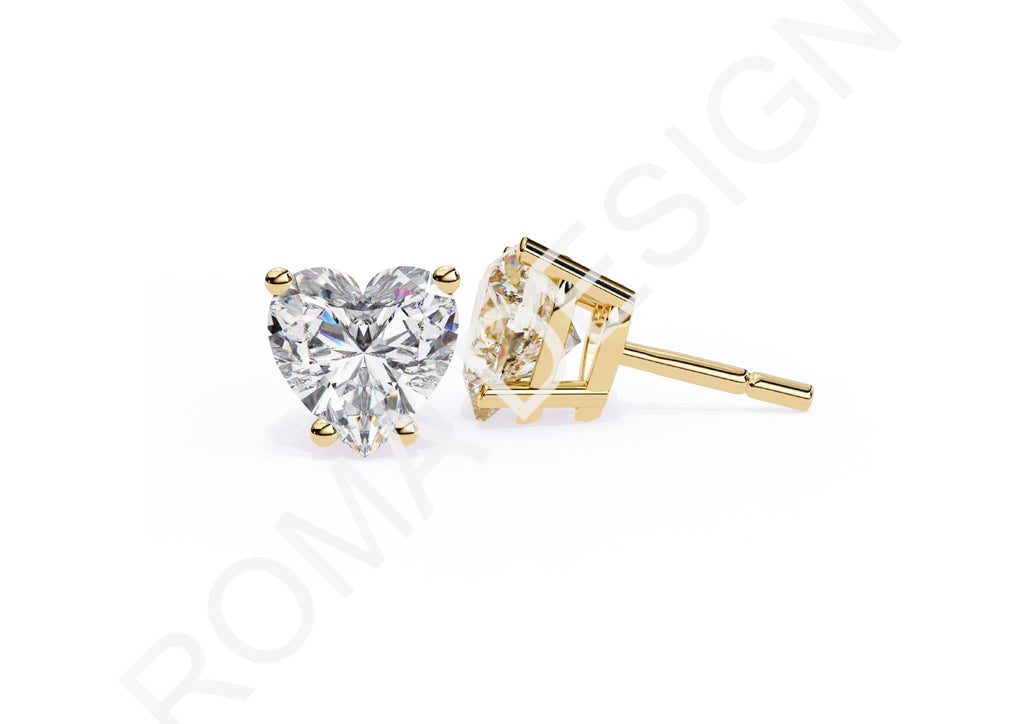45 Solitaire Earrings Fully Rendered STL & 3DM Files
