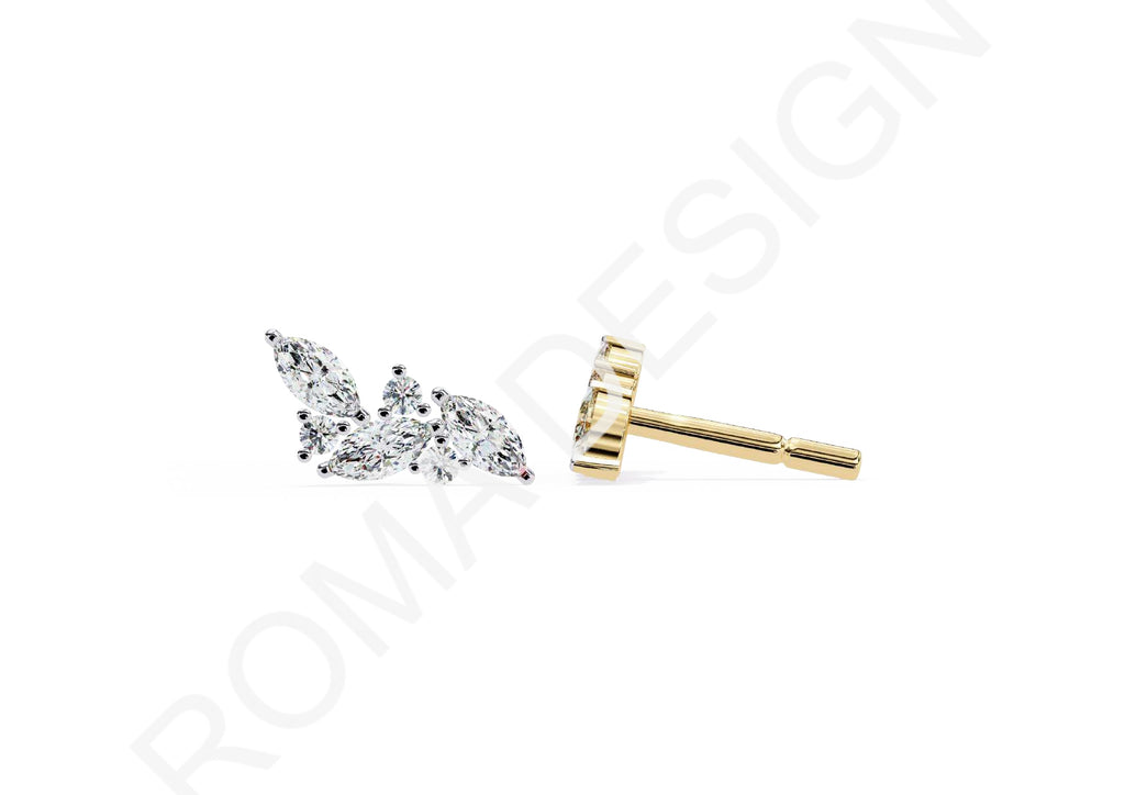 45 Solitaire Earrings Fully Rendered STL & 3DM Files