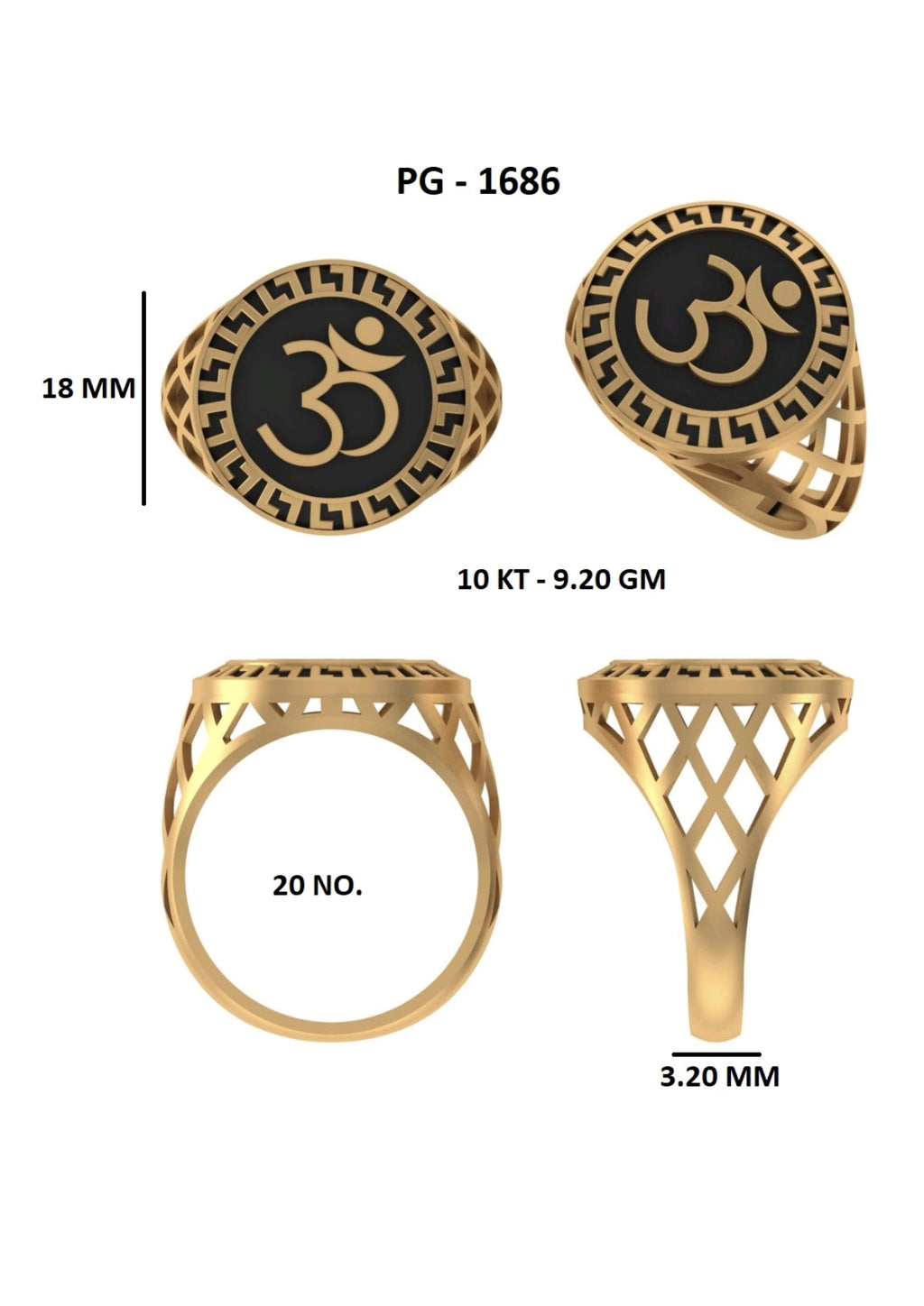 50 Light Weight Gent's Rings STL &  3DM FIles